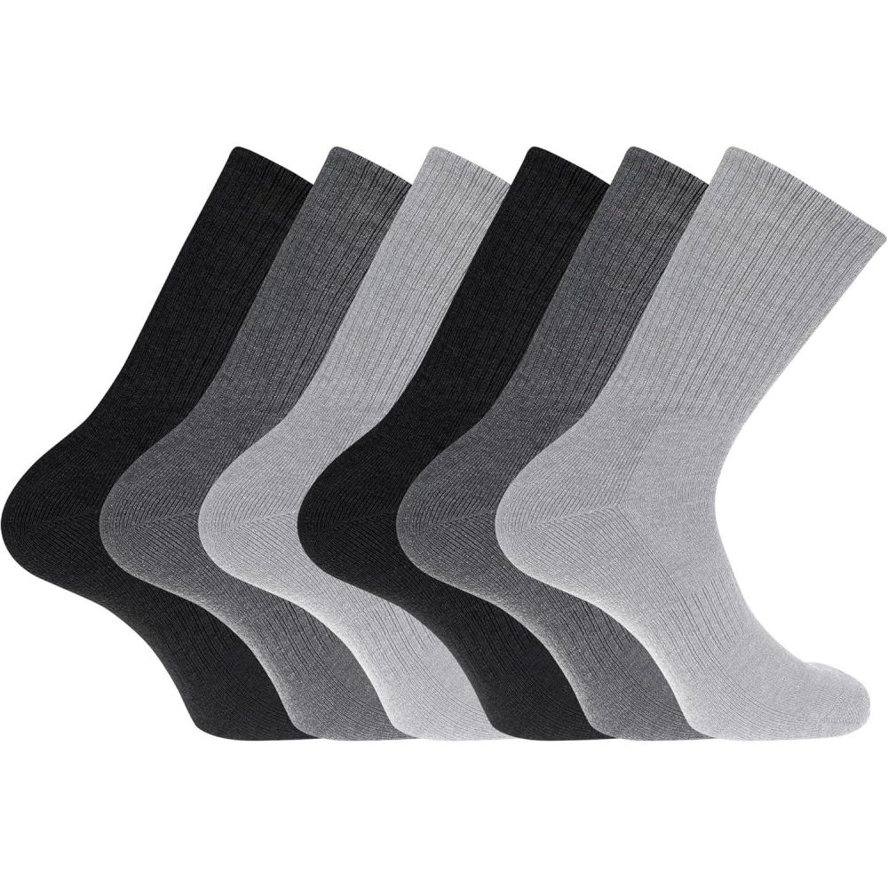 imageDOCKERS Mens Performance Socks  3Pairs and 6Pairs Athletic and Dress Crew Socks for MenBlack Multi 60 6 Pairs
