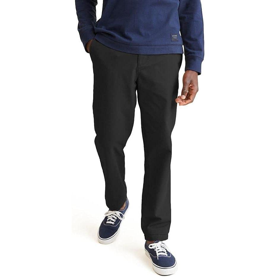 imageDOCKERS Mens Straight Fit Perfect Chino PantMineral Black Waterless