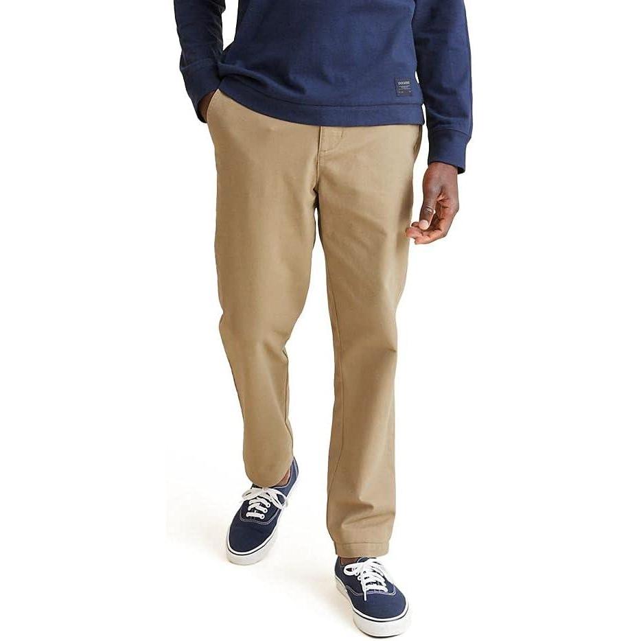 imageDOCKERS Mens Straight Fit Perfect Chino PantNew British Khaki Waterless