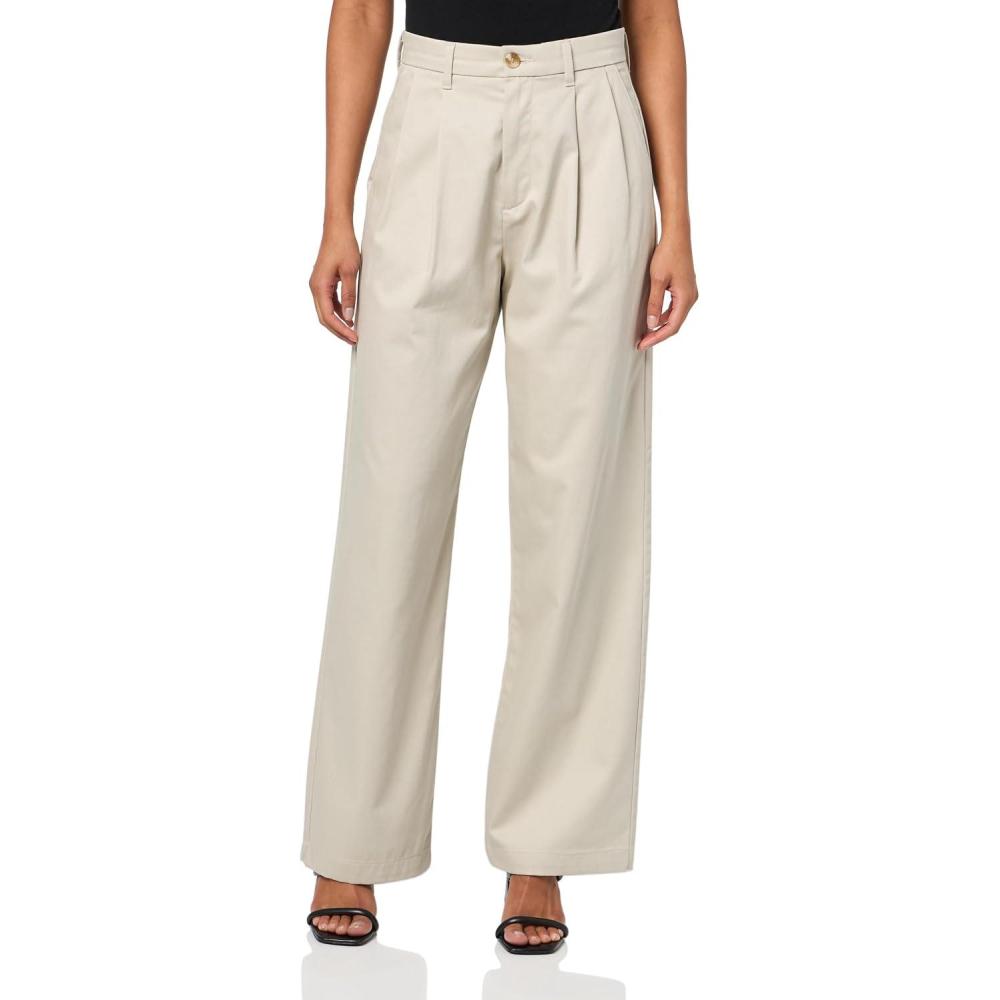 imageDOCKERS Womens Womens Signature Pleated Khaki High Wide with Stain DefenderGrit