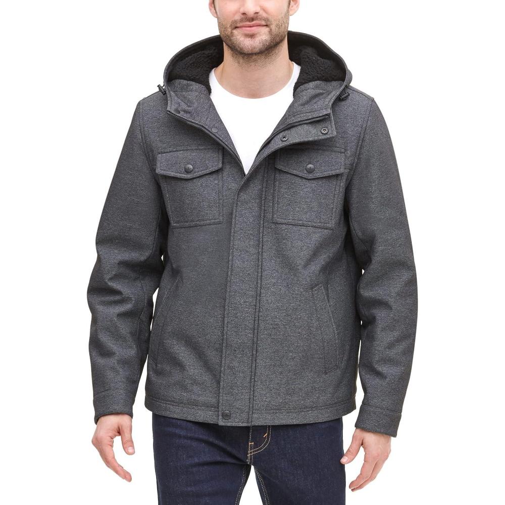 imageDOCKERS mens Arctic Cloth Sherpa Storm JacketGraphite Heather Soft Shell