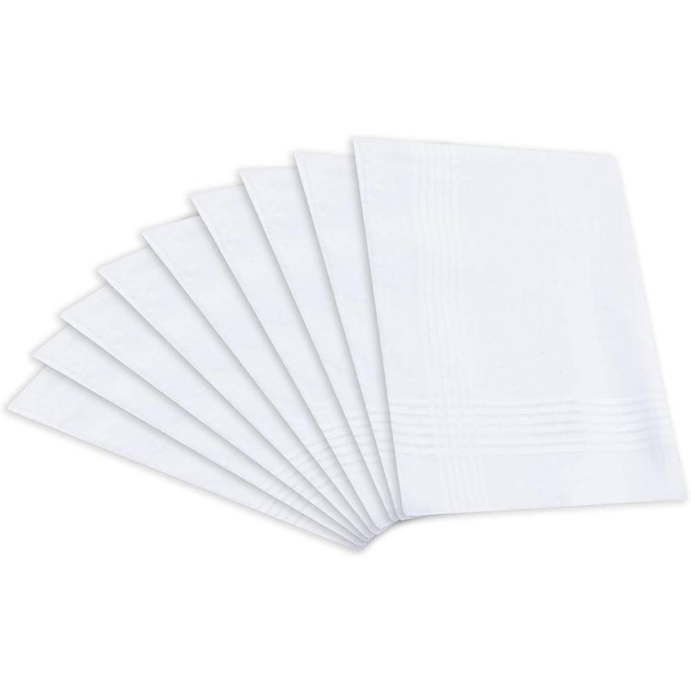 imageDOCKERS mens Cotton Handkerchiefs Gift Set Fashion and ClassicWhite