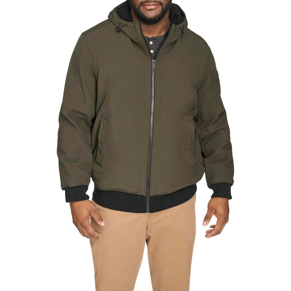imageDOCKERS mens Softshell Sherpa Lined Bomber Jacket Standard and Big ampamp TallOlive