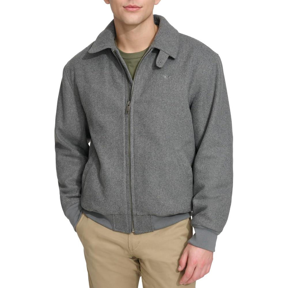 imageDOCKERS mens Wool Blend Harrington BomberCharcoal