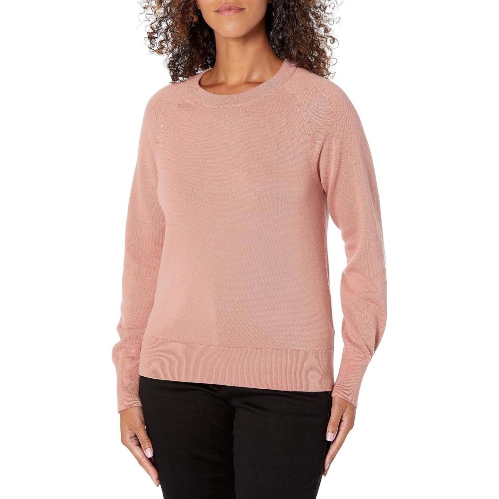 imageDOCKERS womens Womens Crewneck Sweater Regular FitOld Rose Pink