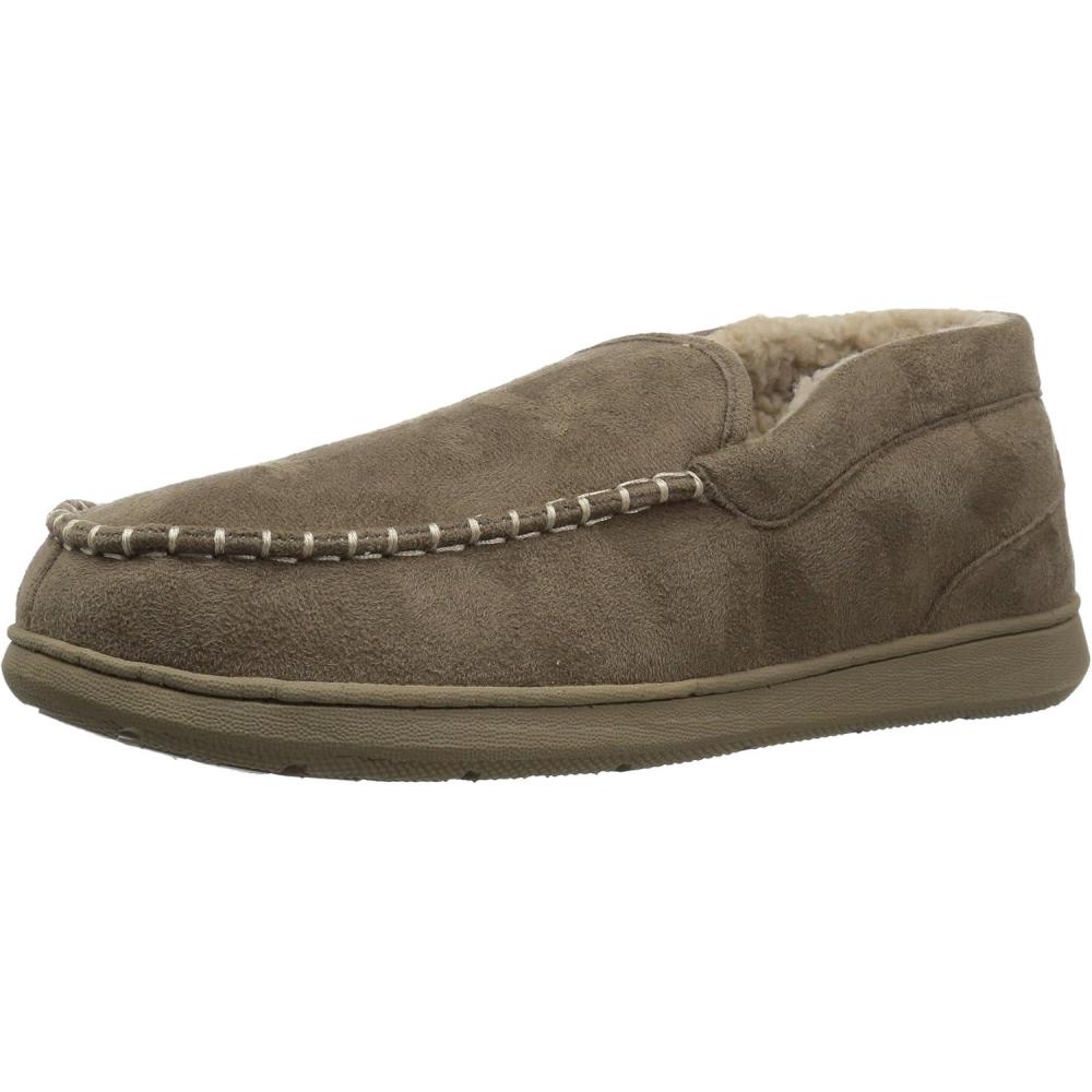 imageDockers Mens Craig UltraLight Mid Moccasin Premium SlippersTaupe