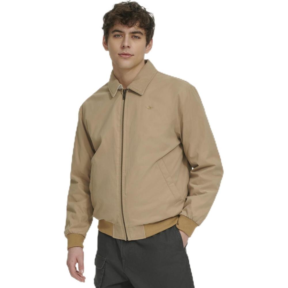 imageDockers Mens Microtwill Golf Bomber JacketHarvest Gold Unfilled