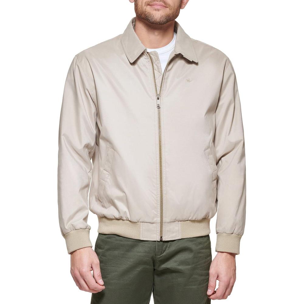 imageDockers Mens Microtwill Golf Bomber JacketKhaki