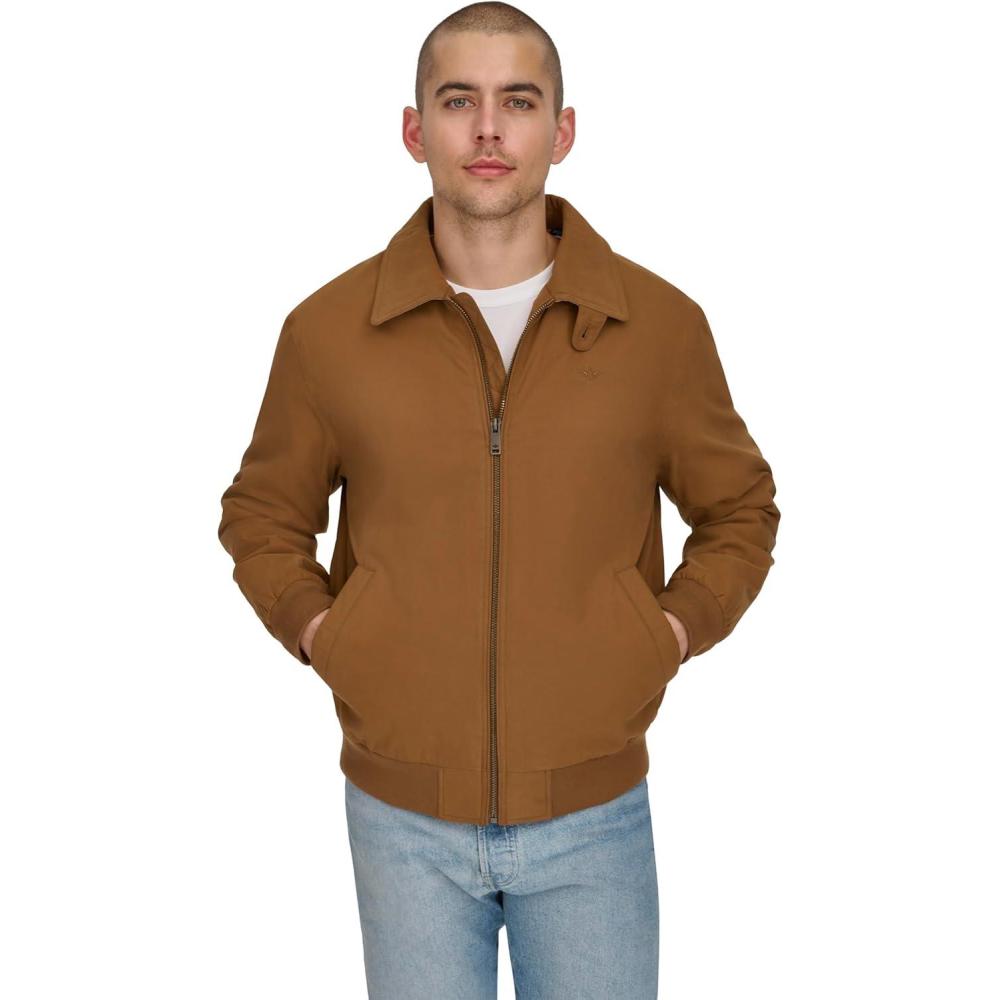 imageDockers Mens Microtwill Golf Bomber JacketMoroccan Brown Filled