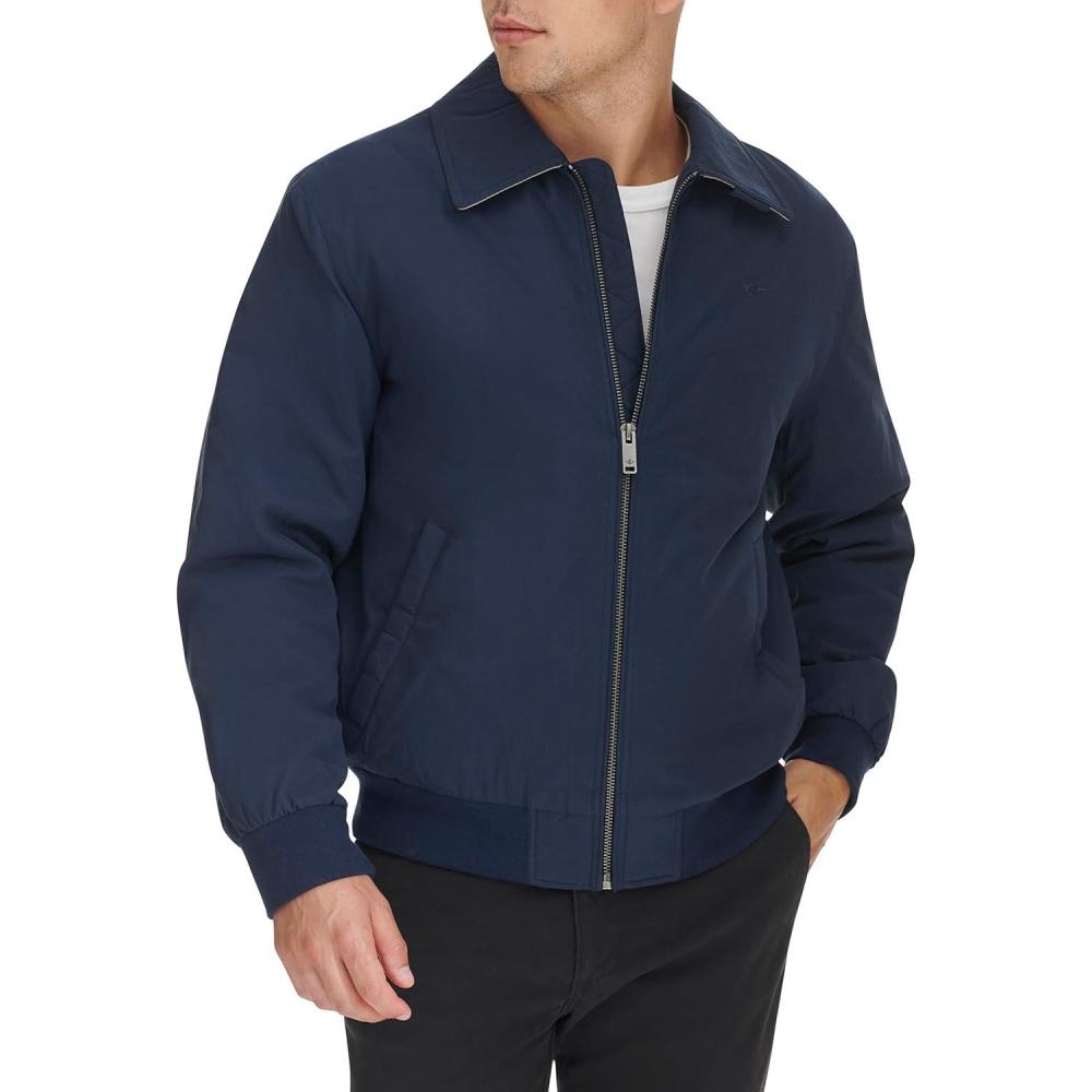 imageDockers Mens Microtwill Golf Bomber JacketNavy Filled
