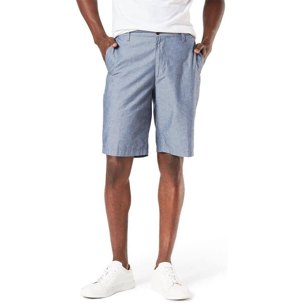 imageDockers Mens Perfect Short Classic Fit 105quotChambray