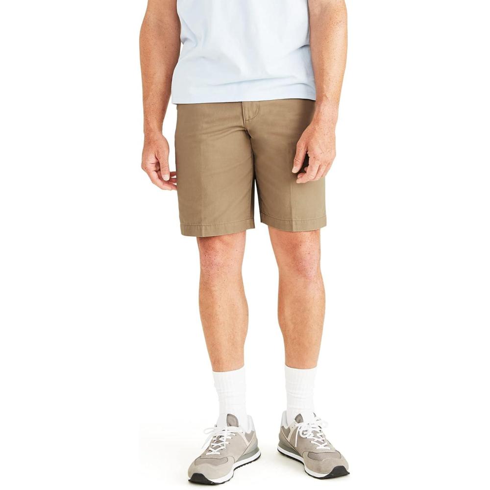 imageDockers Mens Perfect Short Classic Fit 105quotNew British Khaki