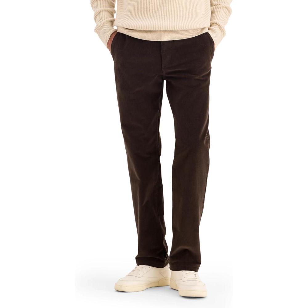 imageDockers Mens Relaxed Fit Comfort Khaki Pants PleatedMole