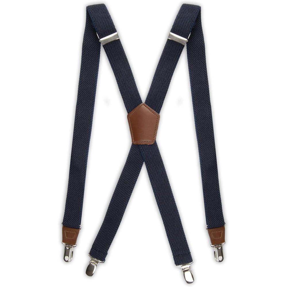 imageDockers Mens Solid SuspenderTextured Navy