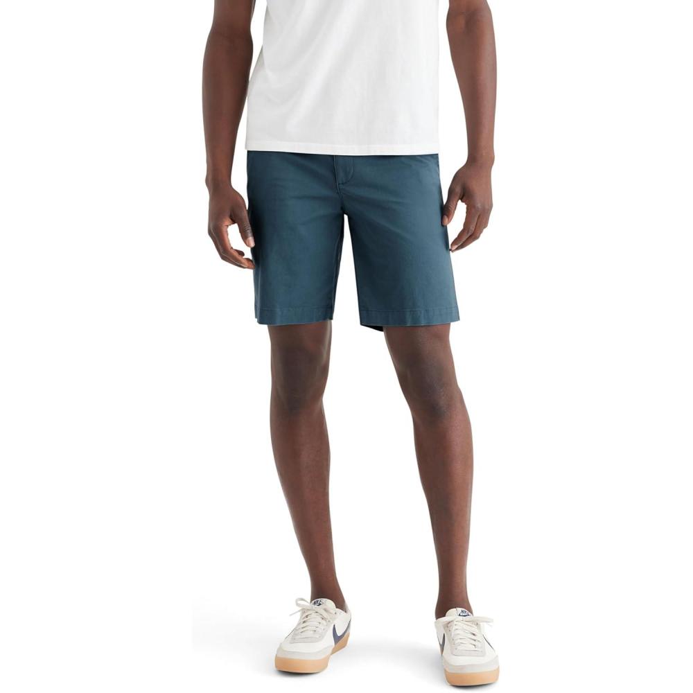 imageDockers Mens Straight Fit Supreme Flex Ultimate 95quot ShortsIndian Teal