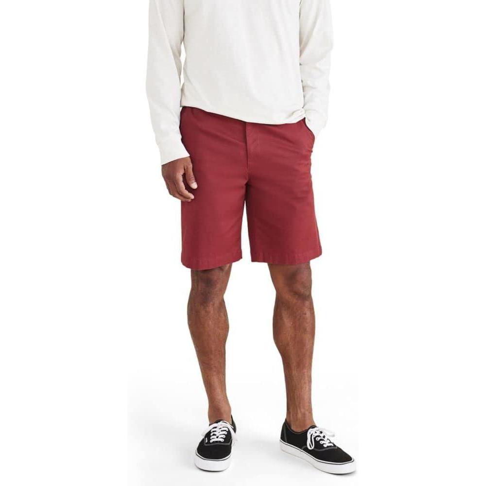 imageDockers Mens Straight Fit Supreme Flex Ultimate 95quot ShortsSpiced Apple
