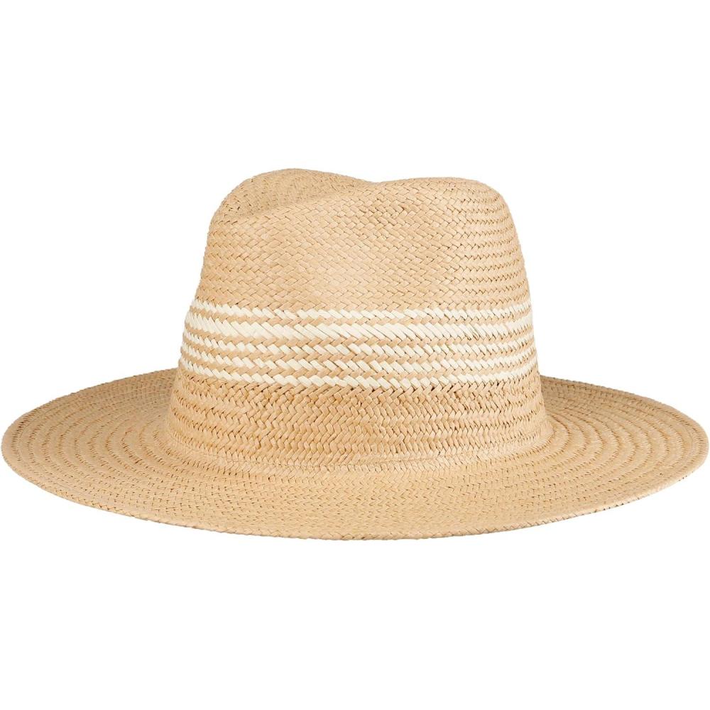 imageDockers Mens Straw Fedora and Panama HatNatural Stripe