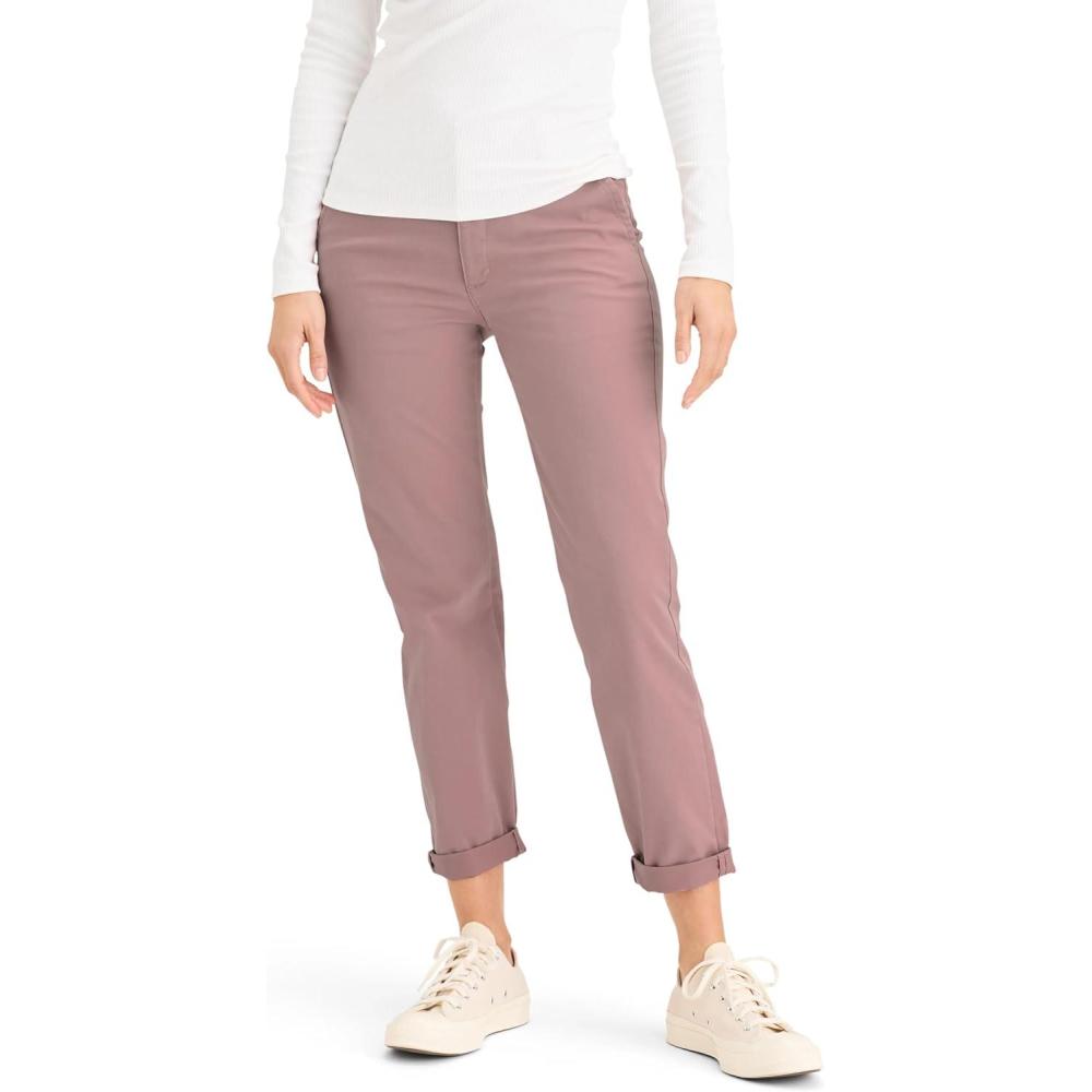 imageDockers Womens Dockers Womens Weekend Chino MidRise SlimOld Rose