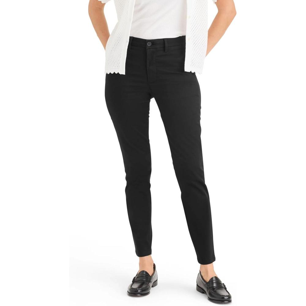 imageDockers Womens Weekend Chino MidRise Skinny Beautiful Black 28