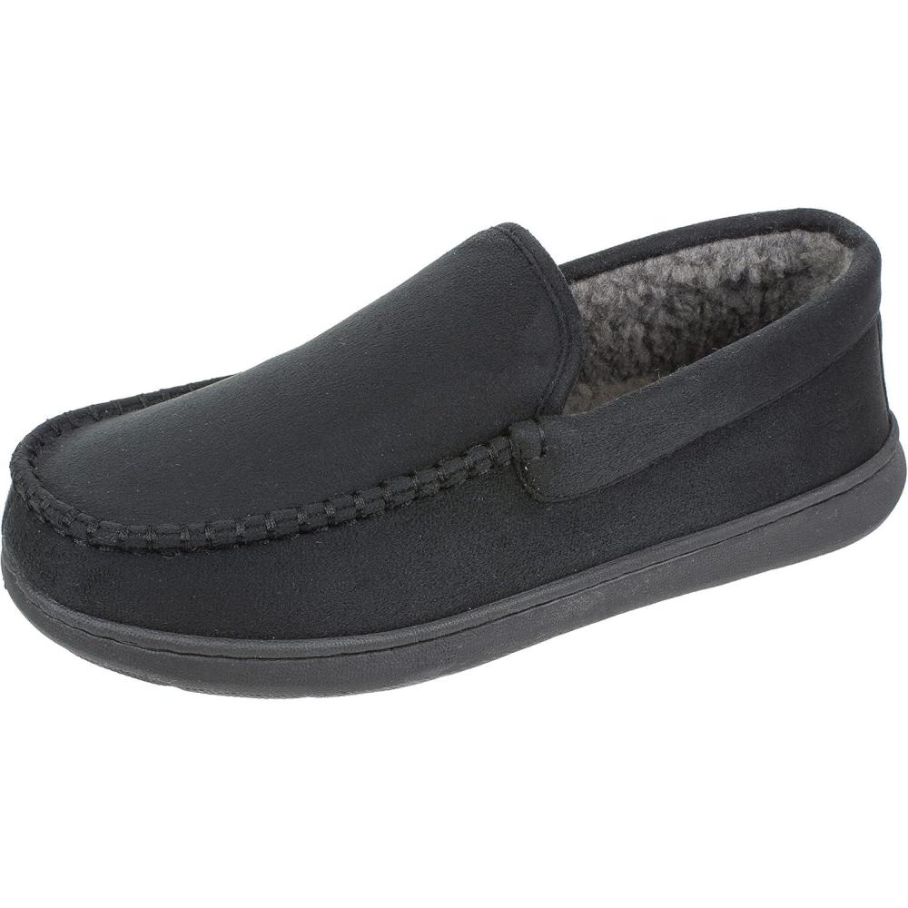 imageDockers mens Douglas Ultralight Moccasin Premium SlippersBlack