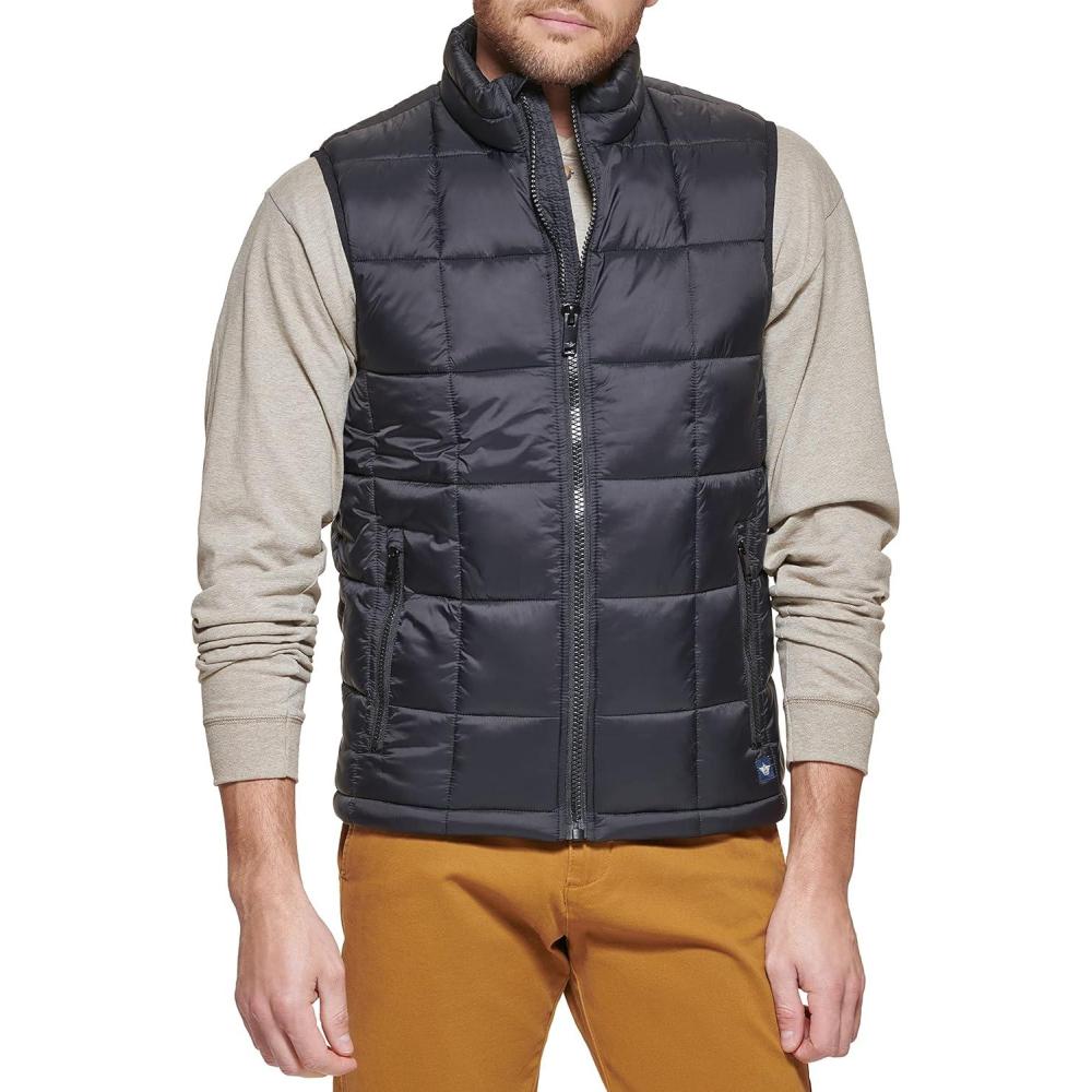 imageDockers mens Mens Box Quilted Puffer VestBlack