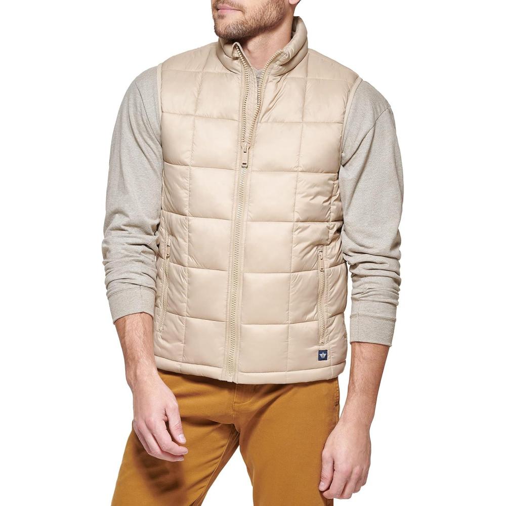 imageDockers mens Mens Box Quilted Puffer VestKhaki