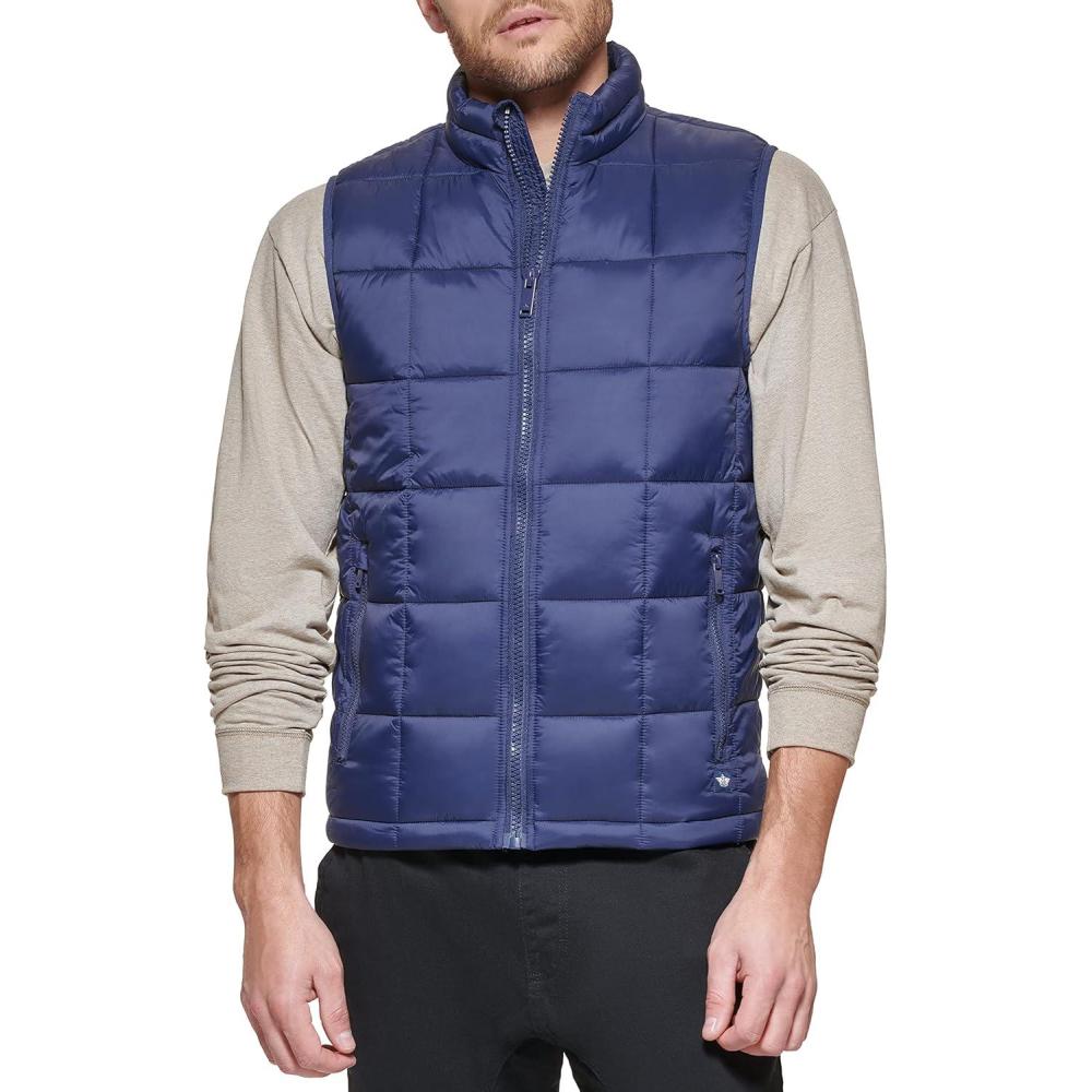 imageDockers mens Mens Box Quilted Puffer VestNavy