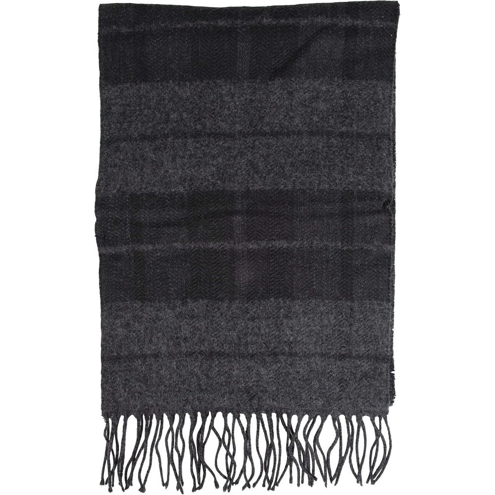 imageDockers mens Soft Winter Scarves  Regular and ReversibleCharcoal  Reversible