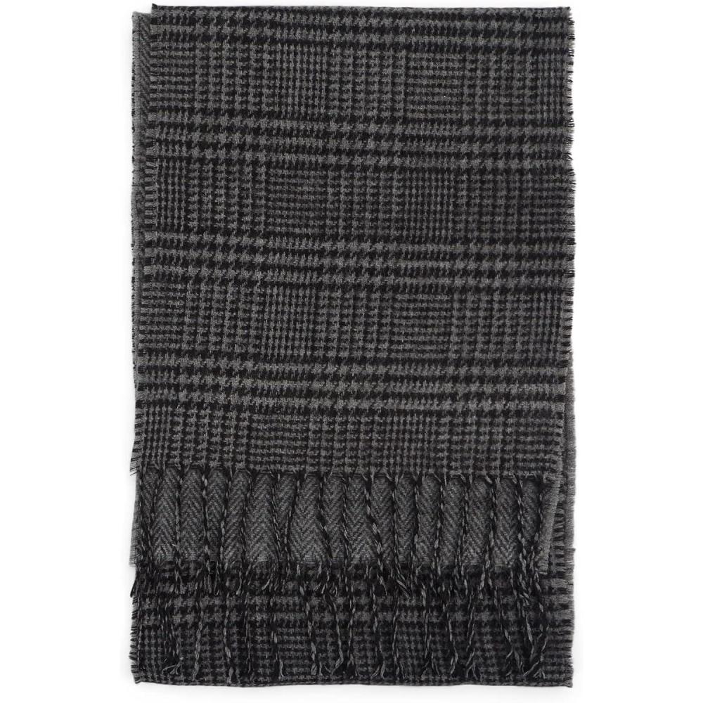 imageDockers mens Soft Winter Scarves  Regular and ReversibleCharcoal Grey