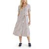 imageDockers Womens Short Sleeve Midi DressCherry Bomb  Anzhu Stripe