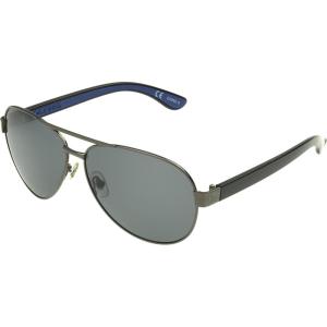 DOCKERS Men’s Bo Sunglasses Polarized Aviator, Gunmetal, 54mm(Gunmetal)