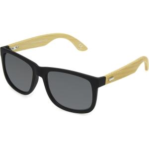 DOCKERS Men’s Chase Sunglasses Sunglasses, Black and Bamboo, 53mm US(Black and Bamboo)