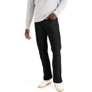 DOCKERS Men’s Comfort Trouser Straight Fit Smart 360 Knit Pants(Mineral Black (Waterless))