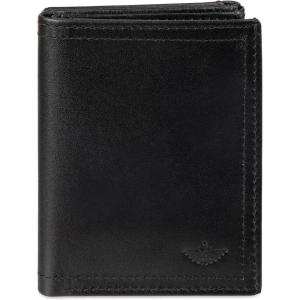 DOCKERS Men’s Extra Capacity Slim Profile Trifold Wallet with Multiple Card Slots and ID Window(Black Z-Fold)