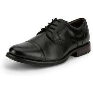 DOCKERS Mens Garfield Dress Cap Toe Oxford Shoe – Wide Widths Available(Black)