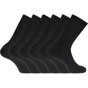 DOCKERS Men’s Performance Socks – 3-Pairs and 6-Pairs Athletic and Dress Crew Socks for Men(Black 60 (6 Pairs))