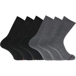 DOCKERS Men’s Performance Socks – 3-Pairs and 6-Pairs Athletic and Dress Crew Socks for Men(Black/Grey 2 (6 Pairs))