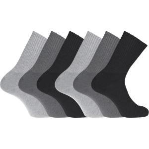 DOCKERS Men’s Performance Socks – 3-Pairs and 6-Pairs Athletic and Dress Crew Socks for Men(Black/Grey 58 (6 Pairs))