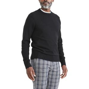 DOCKERS Men’s Regular Fit Long Sleeve Crewneck Sweater(Beautiful Black)