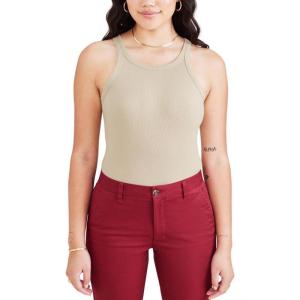 DOCKERS Women’s Slim Favorite Knit Tank Top Shirt(Sahara Khaki (Rib))