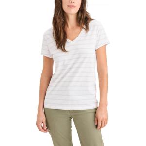 DOCKERS Womens Slim Fit Short Sleeve Favorite V-Neck Tee Shirt(Nevin Artic Ice)