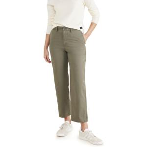DOCKERS Womens Straight Fit High Rise Weekend Chino Pants(Camo Green)