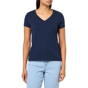 DOCKERS Womens Women’s Favorite Tee V-Neck Slim Fit(Navy Blazer)