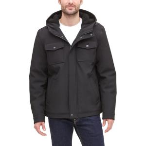 DOCKERS mens Arctic Cloth Sherpa Storm Jacket(Black Soft Shell)