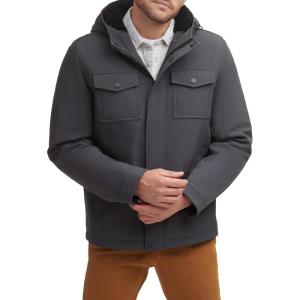 DOCKERS mens Arctic Cloth Sherpa Storm Jacket(Charcoal Soft Shell)