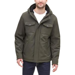 DOCKERS mens Arctic Cloth Sherpa Storm Jacket(Olive Soft Shell)