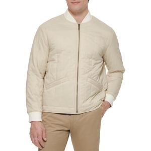 DOCKERS mens Channel Quilted Open Bottom Bomber Jacket(Khaki)
