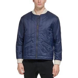 DOCKERS mens Channel Quilted Open Bottom Bomber Jacket(Navy)
