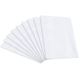 DOCKERS mens Cotton Handkerchiefs Gift Set Fashion and Classic(White)