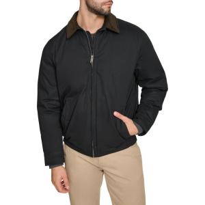 DOCKERS mens Cotton Twill Bomber Jacket With Padded Lining(Black)